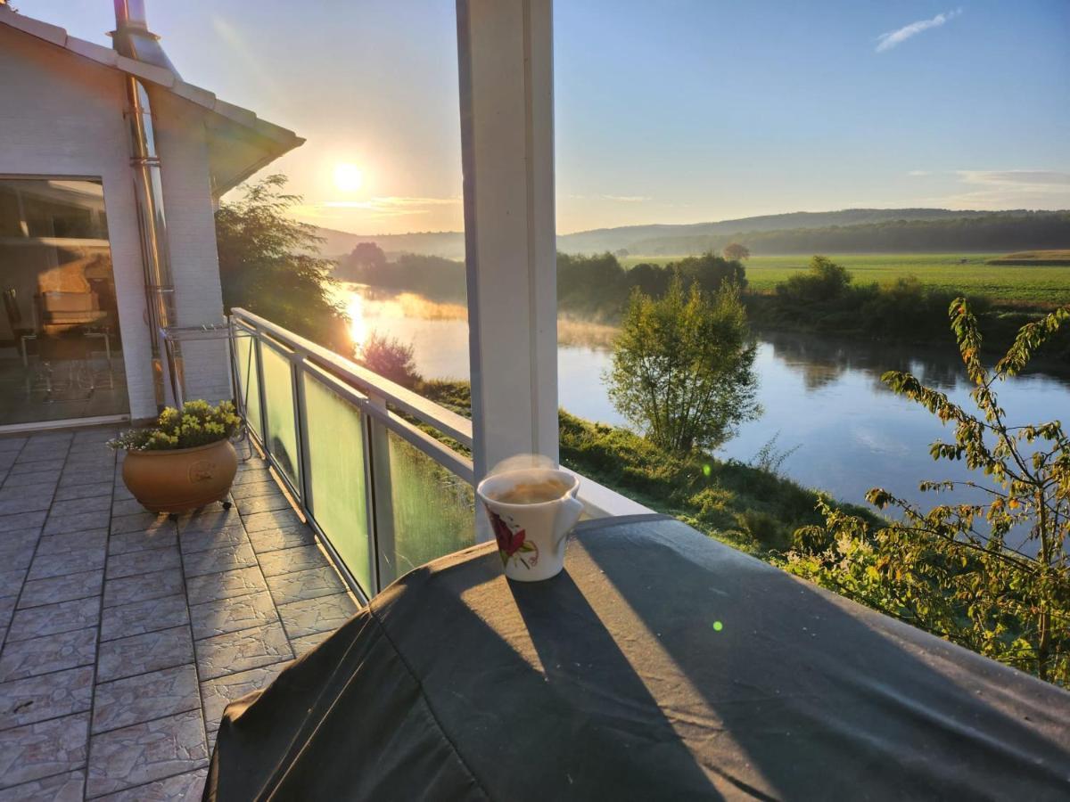 Haus An Der Weser Ferienwohnung Brevorde Extérieur photo